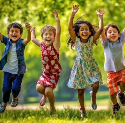 kids smiling and playing