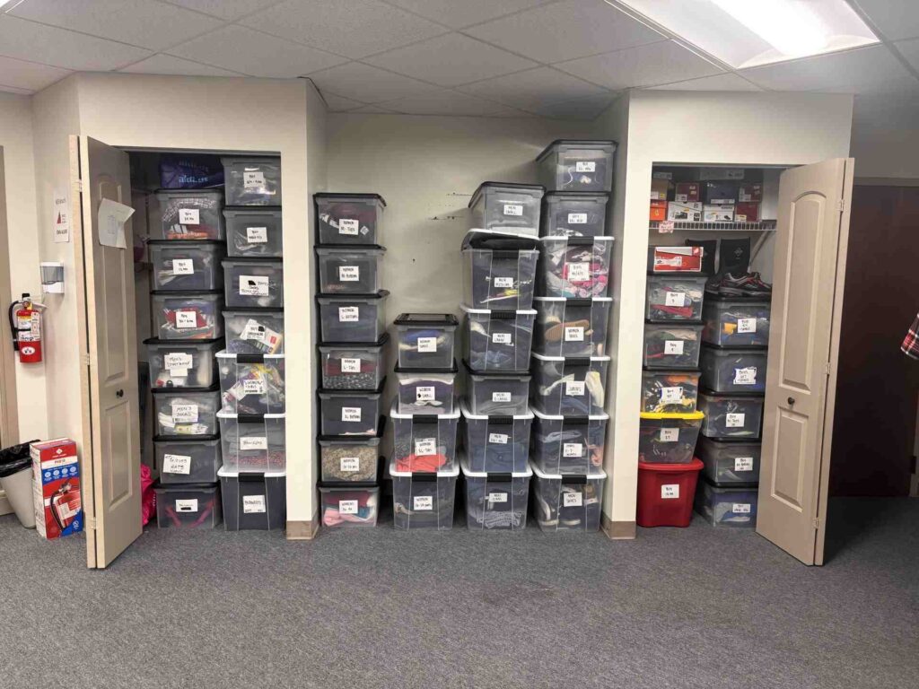 shoes in boxes