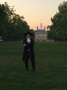 teacher Stephen Hodges in Colonial Williamsburg