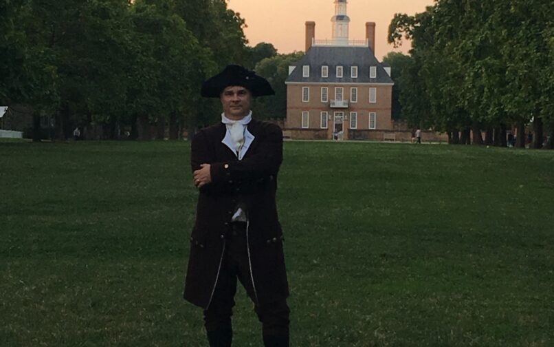 teacher Stephen Hodges in Colonial Williamsburg